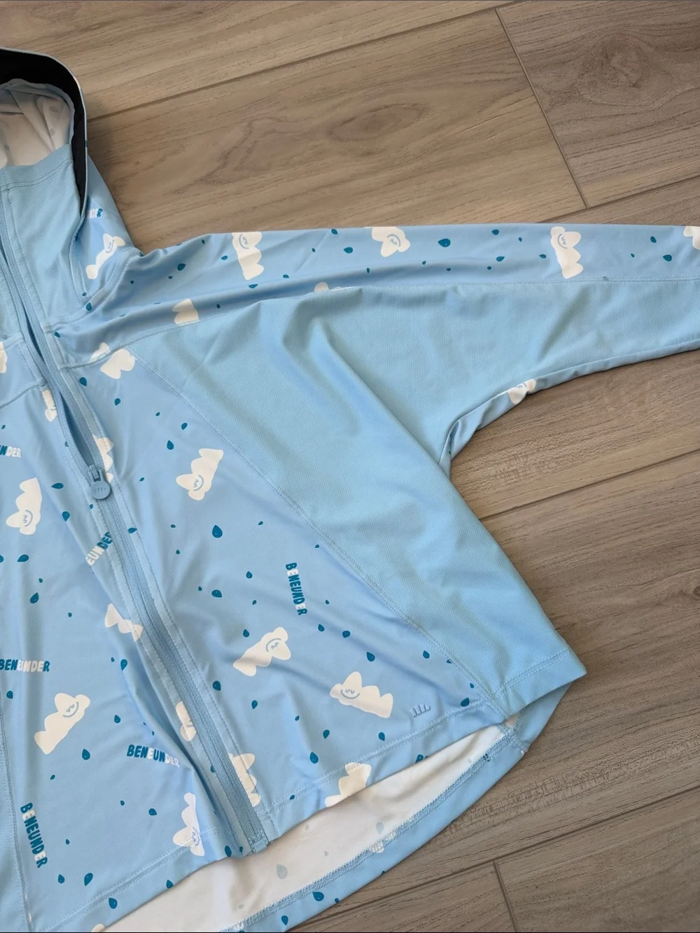 Light Blue kid's Cooling Hooded Zip-Up Sun Protect Jacket